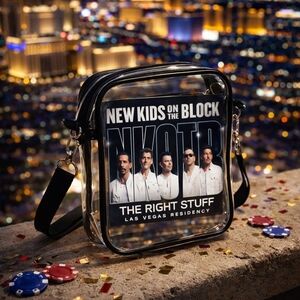 New Kids On The Block Clear Crossbody Bag - Black Trim